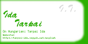 ida tarpai business card